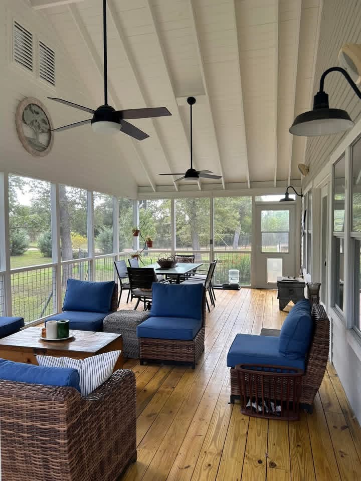 Screened Porch & Outdoor Living by Vitek Construction — Addition · La Grange, TX
